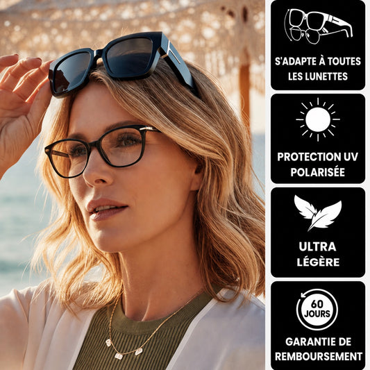 Lunettes de soleil polarisées pour femmes portant des lunettes